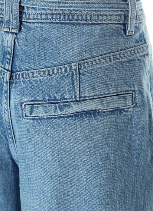 джинсы женские c_pleated barrel  универсального стиля с лицевой стороны