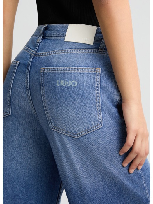 джинсы женские pant bone wide  от бренда liu jo вид слева