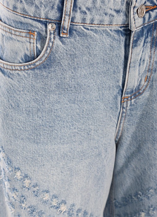 джинсы женские stonewash  из хлопка спереди