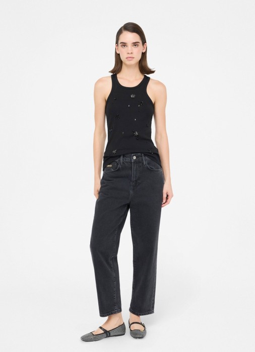 джинсы женские  из хлопка спереди