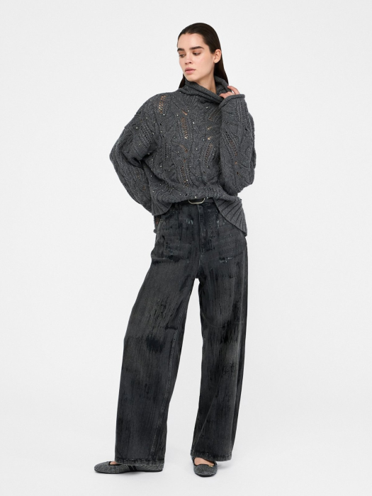 джинсы женские  из хлопка спереди