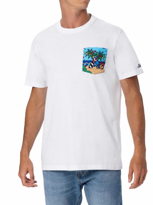 футболка мужская blanche  от бренда mc2 saint barth вид слева