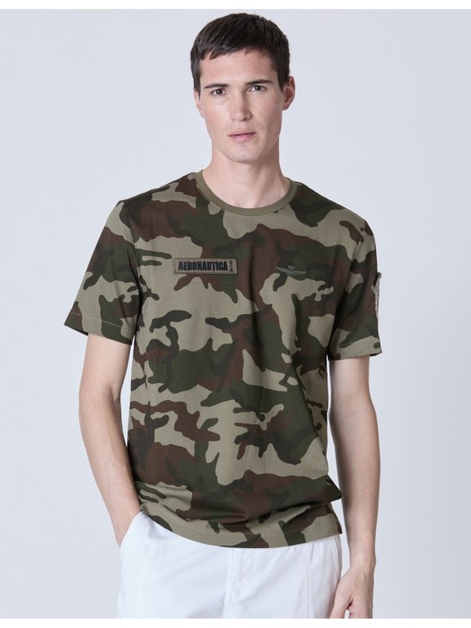 футболка мужская camouflage  от бренда aeronautica militare вид слева
