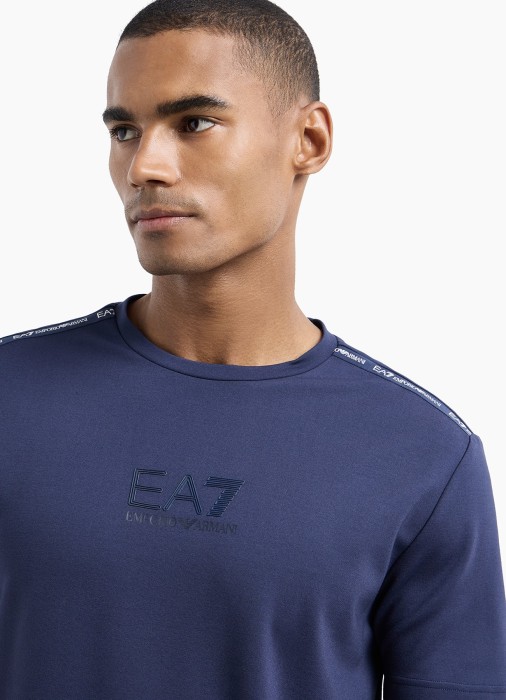 футболка мужская logo series ea7 от бренда ea7 emporio armani вид слева