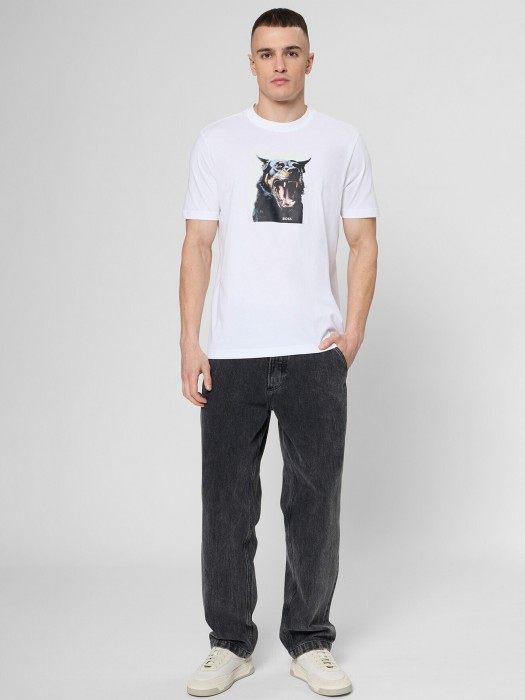 футболка мужская te_dobermann  от бренда boss вид слева