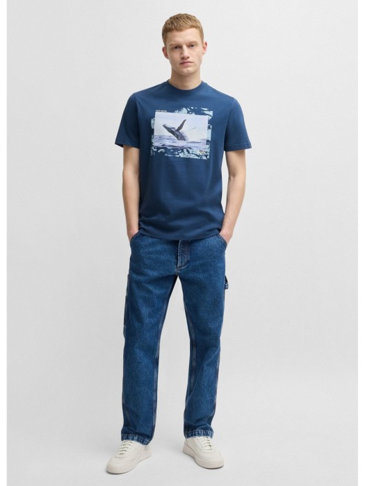 футболка мужская te_dunetrace  от бренда boss вид слева