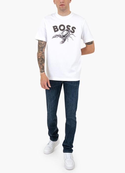 футболка мужская te_fish  от бренда boss вид слева