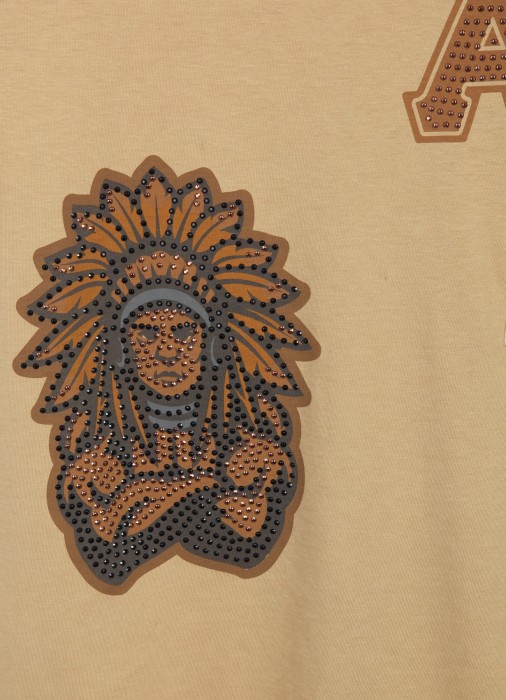 футболка женская indians  из хлопка спереди