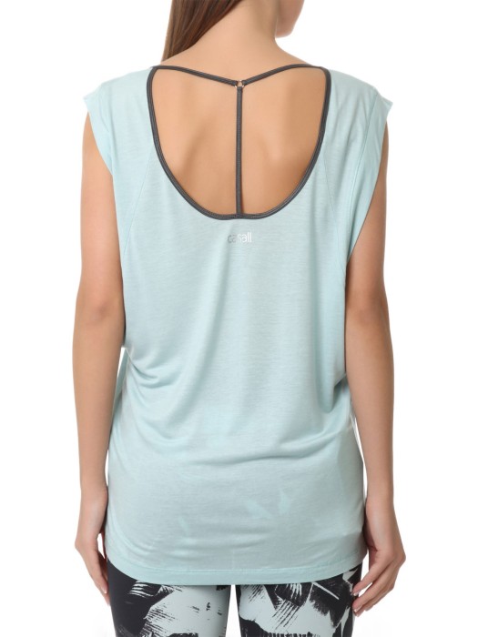 футболка женская из тенсела string back tee  из швеции вид сбоку