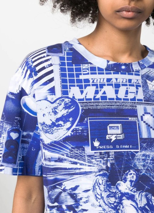 футболка женская  jeans из италии вид сбоку