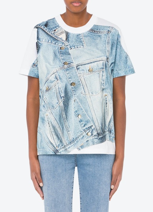 футболка женская  jeans от бренда mo5ch1no jeans вид слева