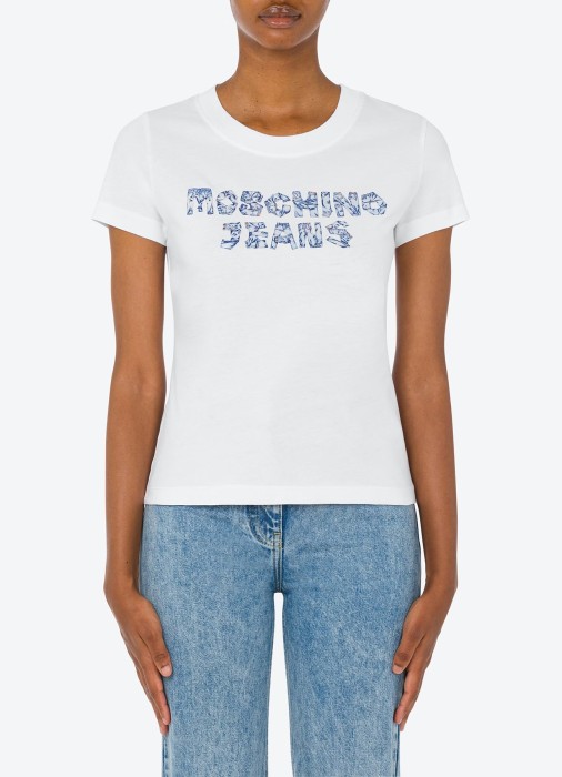 футболка женская  jeans от бренда mo5ch1no jeans вид слева