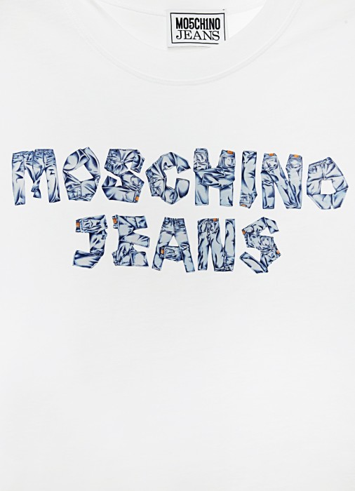 футболка женская  jeans из италии вид сбоку