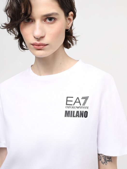 футболка женская milano t-shirt  от бренда ea7 emporio armani вид слева