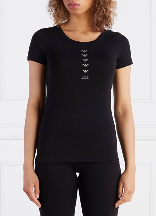 футболка женская t-shirt  от бренда ea7 emporio armani вид слева