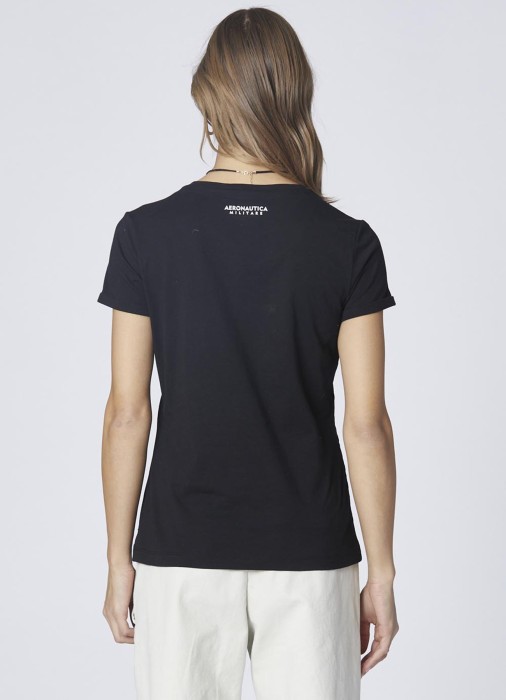 футболка женская tiger print  от бренда aeronautica militare вид слева