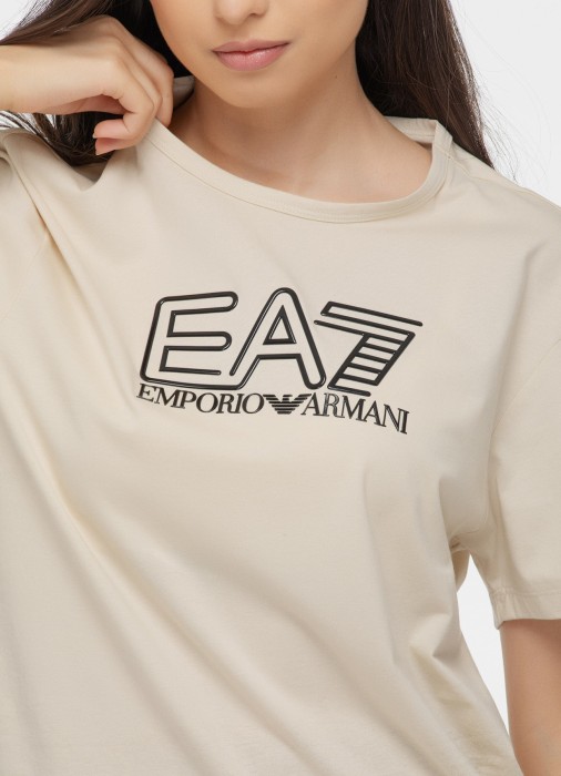 футболка женская  от бренда ea7 emporio armani вид слева