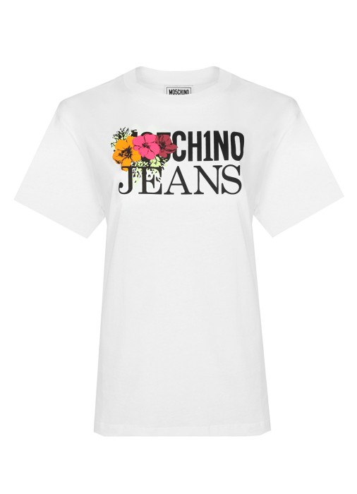 футболка женская  от бренда mo5ch1no jeans вид слева