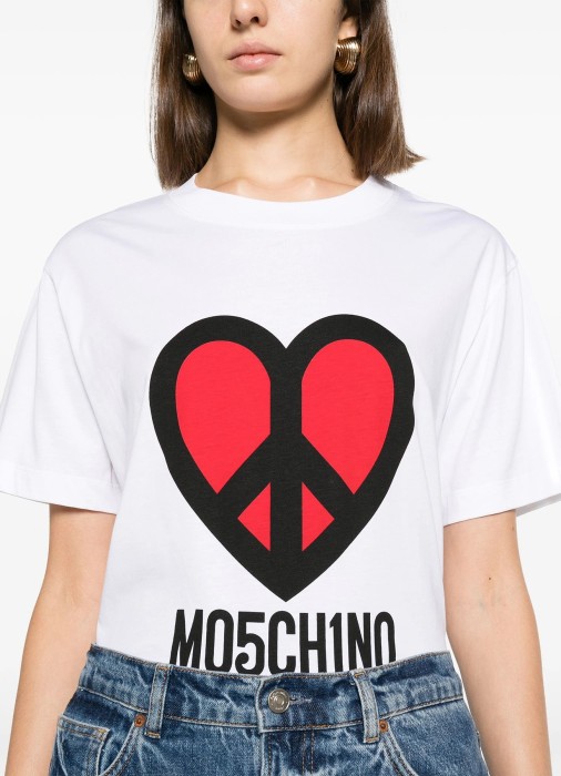 футболка женская  от бренда mo5ch1no jeans вид слева