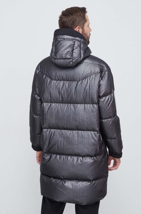 глянцевый пуховик down jacket  классического стиля с лицевой стороны