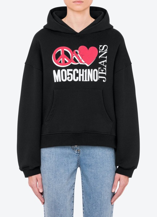 худи женское  jeans от бренда mo5ch1no jeans вид слева