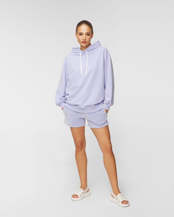 худи женское summer fleece hoodie oversized  от бренда juvia вид слева