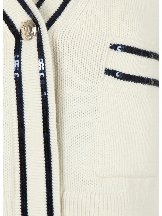 кардиган женский ecs maglia aperta  универсального стиля с лицевой стороны