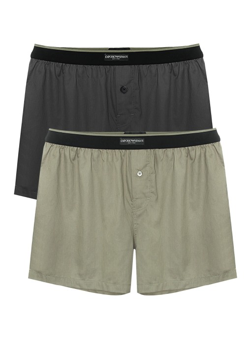 комплект трусов-боксеров мужских mens knit 2-pack boxer emporio armani EM000403AF10777 фотография
