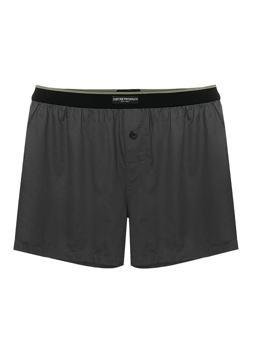 комплект трусов-боксеров мужских mens knit 2-pack boxer emporio armani из хлопка спереди