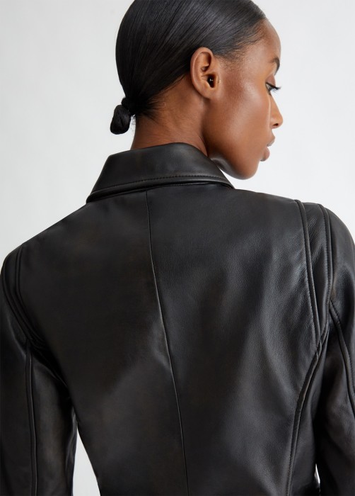 кожаная куртка женская giacca pelle  по цене 79900 руб вид справа