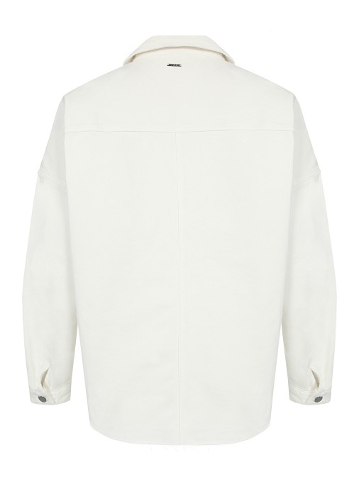 куртка джинсовая женская giubbino over  от бренда liu jo вид слева