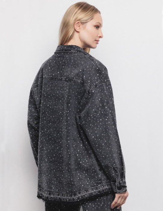 куртка джинсовая  от бренда gaelle paris вид слева