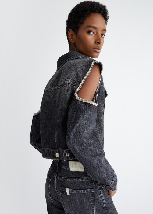 куртка женская джинсовая giubbotto cut out  по цене 35400 руб вид справа