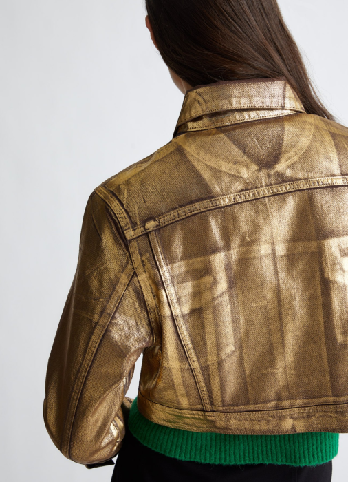 куртка женская gold denim  из италии вид сбоку