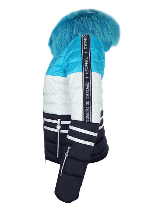 куртка женская горнолыжная barasi  классического стиля с лицевой стороны