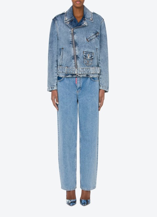 куртка женская  jeans от бренда mo5ch1no jeans вид слева