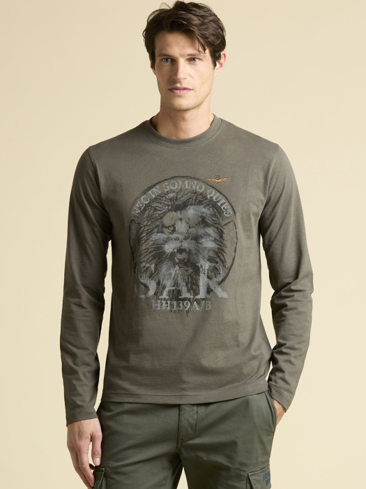 лонгслив мужской  от бренда aeronautica militare вид слева