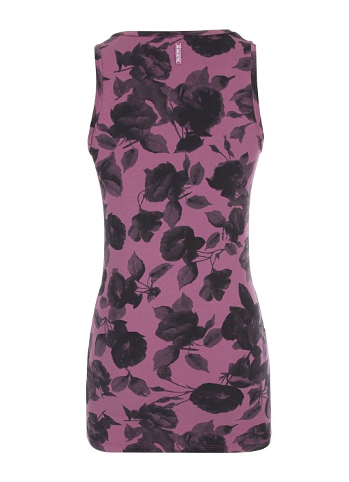 майка женская хлопковая  с цветочным принтом из дании вид сбоку