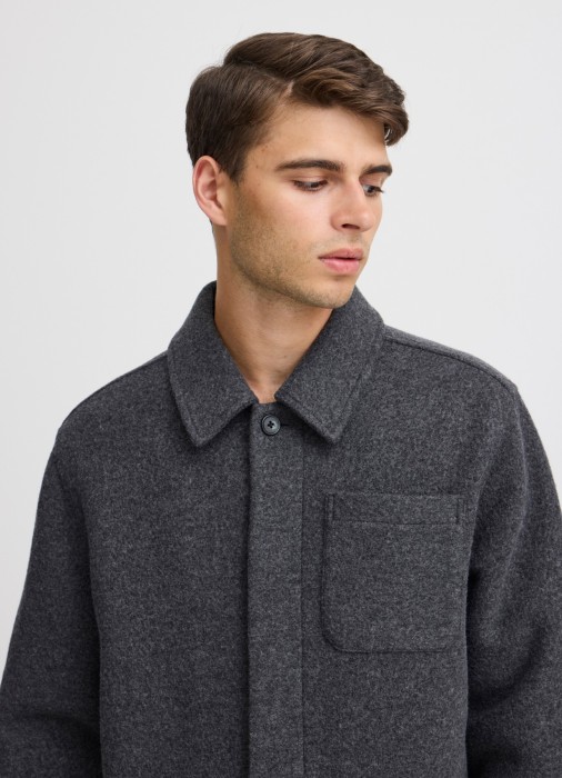 пальто мужское carl  от бренда casual friday вид слева