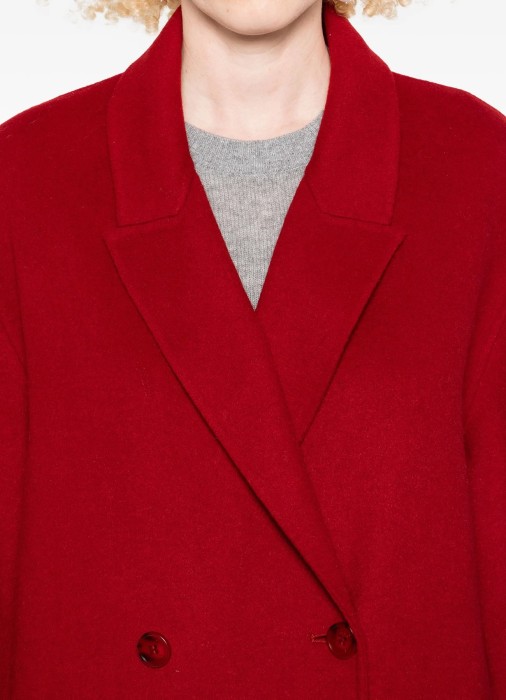 пальто в комплекте с шарфом женское lusso discreto  из италии вид сбоку