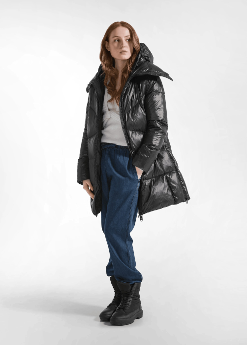 пальто женское midi-lenght  из дании вид сбоку