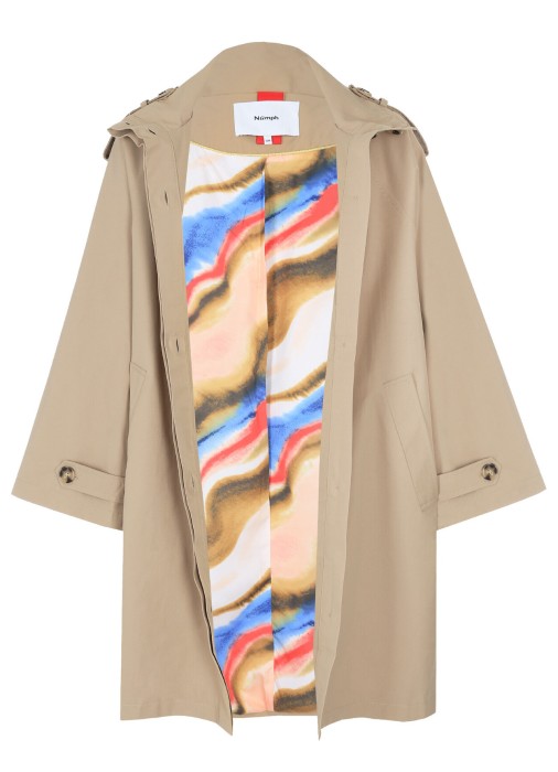 плащ женский florian  из хлопка спереди