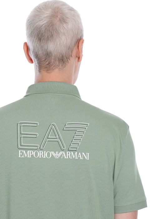 поло мужское ea7 от бренда ea7 emporio armani вид слева
