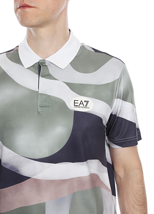 поло мужское ea7 от бренда ea7 emporio armani вид слева