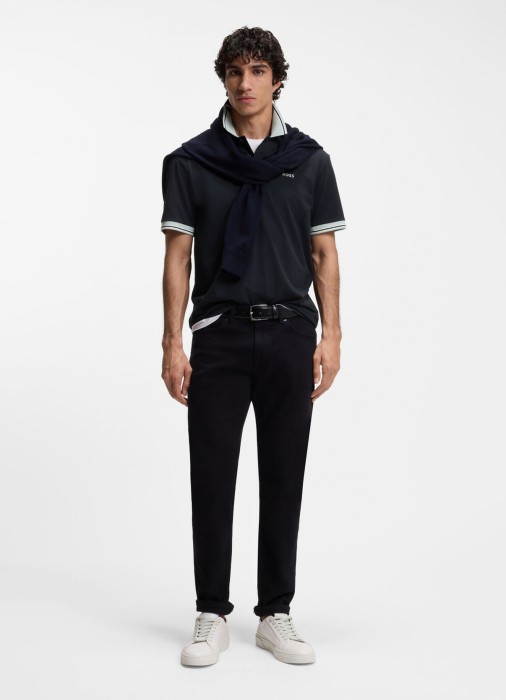 поло мужское pe_blocks  от бренда boss вид слева