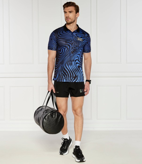 поло мужское ea7 из полиэстера спереди