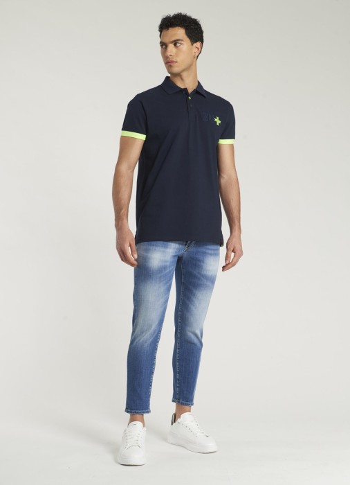 поло мужское  от бренда zu+elements вид слева