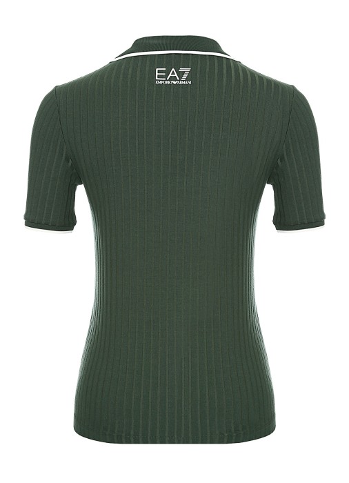 поло женское  от бренда ea7 emporio armani вид слева