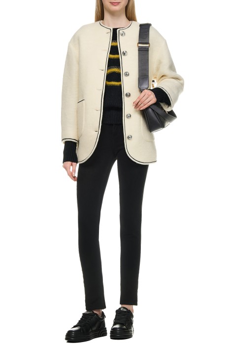 полушерстяной жакет женский giacca lana cotta  из италии вид сбоку