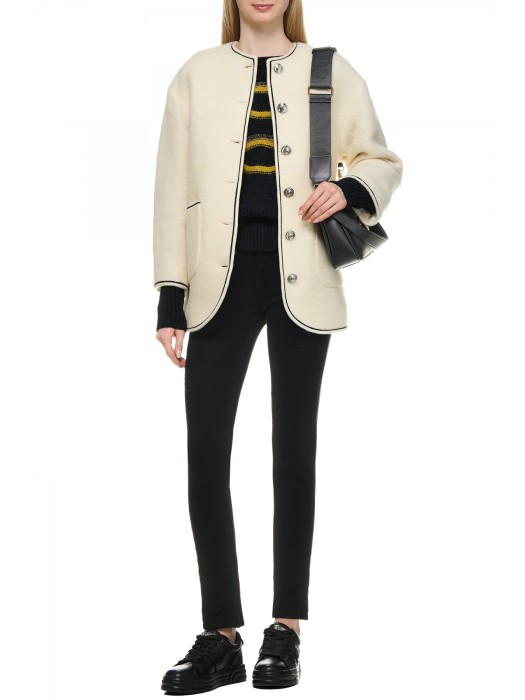 полушерстяной жакет женский giacca lana cotta  из италии вид сбоку